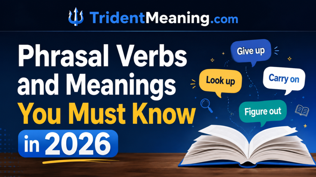 Phrasal Verbs and Meanings You Must Know in 2026 Learning phrasal verbs and meanings can feel confusing at first. A simple phrasal verb often carries a hidden idea. The words look easy, yet the phrasal verb meaning is not always literal. For example, “give up” does not mean giving something physically. Once you understand how phrasal verbs in English work, things start to make sense. You hear them everywhere. People use them in daily talk, movies, and online chats. Clear phrasal verbs examples help you see real usage. That makes learning easier and more practical. You start noticing patterns instead of guessing meanings. The good news is simple. You can learn step by step. Focus on common phrasal verbs and meanings first. Practice often in real sentences. Over time, it will feel natural. You will speak more confidently and understand everyday English much better. What Is a Phrasal Verb in English Grammar? A phrasal verb is a combination of a main verb and a small word like a preposition or adverb. Together, they create a new meaning. This meaning is often different from the original words. That’s why learners find them tricky at first. However, once you understand the pattern, they become easier to recognize and use in real situations. Simple Definition of Phrasal Verbs In simple terms, a phrasal verb joins two or more words to act like one verb. For example, “pick up” means to lift or collect something. The word “pick” alone has a different meaning. This is what makes phrasal verbs in English unique. You cannot always guess the meaning by looking at each word. That’s why learning with clear phrasal verbs examples helps a lot. Why Phrasal Verbs Matter in Daily English You hear phrasal verbs everywhere. People use them in daily talk, movies, and online chats. In fact, many common phrasal verbs appear in casual conversations. Without them, your English may sound too formal. They also help you express ideas naturally and clearly. When you practice phrasal verbs for daily conversation, your speaking becomes smoother and more confident. How to Conjugate Phrasal Verbs Correctly Conjugating a phrasal verb is easier than it looks. You only change the main verb. The second word stays the same. For example, “get up” becomes “got up” in the past. You don’t change “up.” This rule works for most english phrasal verbs. Once you understand it, you can use them in any tense without confusion. Tense Changes in Phrasal Verbs The tense depends on the main verb. For example: Present: I get up early. Past: I got up late yesterday. Present perfect: I have gotten up early this week. Notice how only the verb changes. The particle stays fixed. This makes phrasal verbs usage simple once you practice regularly. Common Mistakes in Conjugation Many learners try to change both words. That’s incorrect. Only the main verb should change. Another mistake is using the wrong tense form. For example, saying “I have get up” instead of “I have gotten up.” Small errors like these affect clarity. Regular phrasal verbs practice helps you avoid them and speak more naturally. Types of Phrasal Verbs Explained Clearly To understand phrasal verbs in english grammar, you need to know their types. They are grouped into categories based on how they behave in a sentence. This helps you use them correctly and avoid confusion. Once you learn the patterns, you can apply them easily in both speaking and writing. Overview of Phrasal Verb Categories There are two main pairs: Transitive and intransitive Separable and inseparable These groups explain how a phrasal verb works with objects. Some need an object, while others don’t. Some can split, while others must stay together. This structure is a key part of phrasal verbs rules. How to Identify Each Type Easily Start by checking if the verb needs an object. If it does, it’s transitive. If not, it’s intransitive. Next, see if you can split the verb and particle. If yes, it’s separable. If not, it’s inseparable. With time, these patterns become clear. Using a simple phrasal verbs study guide can make this process even faster. Transitive Phrasal Verbs with Examples Transitive phrasal verbs need an object to complete their meaning. Without an object, the sentence feels incomplete. These verbs are very common in daily speech. Many common phrasal verbs fall into this group. Once you understand them, your sentences become clearer and more natural. Definition of Transitive Phrasal Verbs A transitive phrasal verb is a verb that requires a direct object. For example, “pick up” needs something to act on. You can say, “pick up the bag.” Here, “the bag” is the object. This structure is an important part of phrasal verbs grammar rules. It helps you form correct and meaningful sentences. Example Sentences for Better Understanding Here are a few simple phrasal verbs examples: She picked up the phone quickly. They turned off the lights before leaving. He gave up the idea after thinking twice. These phrasal verbs examples in sentences show how the object completes the meaning. Practicing such sentences helps you build strong understanding and confidence. Intransitive Phrasal Verbs in English Intransitive phrasal verbs do not need an object. The sentence makes sense on its own. These verbs are simple to use and appear often in casual speech. Many learners find them easier than transitive ones. Meaning of Intransitive Phrasal Verbs An intransitive phrasal verb works without a direct object. For example, “wake up” can stand alone. You can say, “I wake up early.” There is no object needed. This makes them a key part of phrasal verbs explained simply for beginners. Common Usage Examples Here are some easy phrasal verbs for daily use sentences: I woke up late today. The meeting went on for hours. The car suddenly broke down. These phrasal verbs examples show how the sentence still feels complete without an object. Regular use will help you remember them naturally. Separable Phrasal Verbs and Their Rules Separable phrasal verbs let you split the verb and the particle. You can place the object between them or after them. This flexibility makes them useful in everyday speech. Many popular phrasal verbs follow this pattern. However, you need to know the rules to avoid mistakes. When to Separate the Verb and Particle You can separate the verb and particle when the object is a noun. For example, “pick up the book” or “pick the book up.” Both are correct. But with pronouns, you must separate them. You say “pick it up,” not “pick up it.” These are key phrasal verbs rules and examples you should remember. Examples of Separable Phrasal Verbs Here are some clear phrasal verbs examples: She turned off the light. / She turned the light off. He picked up the call. / He picked the call up. They cleaned up the room. / They cleaned the room up. These examples show how flexible phrasal verbs usage can be in real sentences. Inseparable Phrasal Verbs Explained Simply Inseparable phrasal verbs cannot be split. The verb and particle always stay together. You must place the object after the full verb. This rule is strict and easy to follow once you practice. Rules for Inseparable Phrasal Verbs With inseparable verbs, never break the phrase. For example, you say “look after the child,” not “look the child after.” These verbs follow fixed patterns. Many useful phrasal verbs belong to this group, so it’s important to learn them well. Common Examples You Should Know Here are some common phrasal verbs with examples sentences: She looked after the kids all day. They ran into an old friend. We came across a strange idea. These examples help you see how the structure stays the same every time. Word Order with Phrasal Verbs Made Easy Word order can change the meaning or correctness of a sentence. That’s why it’s important to understand how phrasal verbs behave. Once you learn the pattern, it becomes easy to apply in daily communication. Placement of Objects in Sentences With transitive verbs, the object can come after the verb or between the words. This depends on whether the verb is separable. For example, “turn off the light” and “turn the light off” are both correct. Learning this pattern improves your phrasal verbs in speaking and writing. Pronoun Rules with Phrasal Verbs Pronouns follow a strict rule. You must place them in the middle of separable verbs. For example, “pick it up” is correct. “Pick up it” is wrong. This is one of the most important phrasal verbs word order rules. Once you practice it, your sentences will sound natural and fluent. 100 Common Phrasal Verbs with Meanings and Examples Learning a strong phrasal verbs list helps you speak naturally. These verbs appear in daily conversations, emails, and casual writing. Instead of memorizing randomly, focus on the most common phrasal verbs first. This approach makes learning faster and more useful in real life. Most Used Phrasal Verbs in Daily Conversation Here is a short sample from a common english phrasal verbs list: Get up – to wake and leave bed Give up – to stop trying Run out of – to have no more of something Look after – to take care of someone Turn on – to start a device These are phrasal verbs commonly used in english. You hear them in daily talk all the time. Easy Examples to Learn Faster Simple sentences help you remember better. Try these phrasal verbs sentence examples easy: I got up early today. She gave up smoking last year. We ran out of milk. He looks after his younger brother. These examples show real phrasal verbs meaning and usage in context. Common Mistakes with Phrasal Verbs and How to Fix Them Mistakes happen when you guess meanings or forget structure. However, small fixes can improve your accuracy quickly. Errors Learners Often Make One common error is translating directly from your language. That doesn’t work with phrasal verbs. Another mistake is wrong word order. For example, saying “pick up it” instead of “pick it up.” Many learners also confuse similar verbs. Regular phrasal verbs exercises and consistent phrasal verbs and meanings can fix these issues over time. Phrasal Verbs vs Idioms: Key Differences Explained Phrasal verbs and idioms may look similar, but they are not the same. Understanding the difference helps you avoid confusion. How to Tell Them Apart Easily A phrasal verb acts like a verb and changes tense. For example, “give up” can become “gave up.” An idiom, however, is a fixed phrase. Its structure usually does not change. For example, “break the ice” stays the same. This simple idea is part of any clear phrasal verbs grammar explanation. Tips to Learn Phrasal Verbs Faster in 2026 Learning doesn’t have to feel overwhelming. With the right approach, you can phrasal verbs and meanings and use them with confidence. Smart Study Techniques That Work Start with basic phrasal verbs before moving to advanced phrasal verbs. Group them by theme, like travel or daily routine. Use them in sentences instead of memorizing lists. Try speaking them out loud. Also, follow simple phrasal verbs learning tips like practicing daily and reviewing often. Over time, your understanding will grow naturally. FAQ’s What are the 100 phrasal verbs with meaning and sentences? You can find full phrasal verbs and meanings lists with sentences in guides; focus on common phrasal verbs for daily use. What are 20 phrasal verbs with meaning? Twenty phrasal verbs meanings include get up, give up, look after, run out, turn on, each with simple meanings. What are the 40 phrasal verbs? Forty phrasal verbs usually cover daily use verbs like take off, break down, come back, and carry on. What are 10 phrasal verbs? Ten basic phrasal verbs meanings include get up, sit down, turn off, pick up, go out, come in. What is a phrasal verb with 50 examples? A phrasal verbs and meanings list with fifty examples helps you learn usage faster through real sentences and daily context. What are 20 examples of phrases with sentences? Twenty examples of phrases include common phrasal verbs and meanings used in sentences like give up, look after, and run out. What is a phrasal verb and its types? A phrasal verb combines a verb with a particle; phrasal verbs and meanings include transitive, intransitive, separable, and inseparable types. Conclusion Learning phrasal verbs and meanings takes time, but it becomes easier with practice. Each phrasal verb adds depth to your English. At first, the phrasal verb meaning may feel confusing. However, simple patterns help you understand better. When you study phrasal verbs in english, you begin to notice how often they appear in daily life. Clear phrasal verbs examples make learning faster and more enjoyable. You see how words connect in real situations. This helps you speak more naturally. Over time, phrasal verbs and meanings stop feeling difficult. Instead, they become part of your everyday language. Small steps and regular practice bring steady progress. Keep practicing daily and stay consistent. Focus on common phrases first. Then move to more advanced ones. With effort, phrasal verbs and meanings will feel easy. You will use each phrasal verb with confidence. In the end, your English will sound more fluent and natural. Meta Description Master phrasal verbs and meanings with simple rules, real examples, and daily usage tips that make learning English faster and easier.